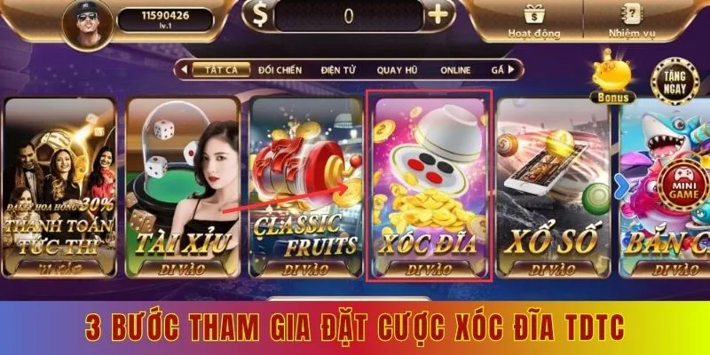 3 bước tham gia đặt cược xóc đĩa tdtc